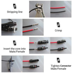 6 pairs MC4 Connector (1 to 1) sepasang M/F 1000V Solar Panel Surya